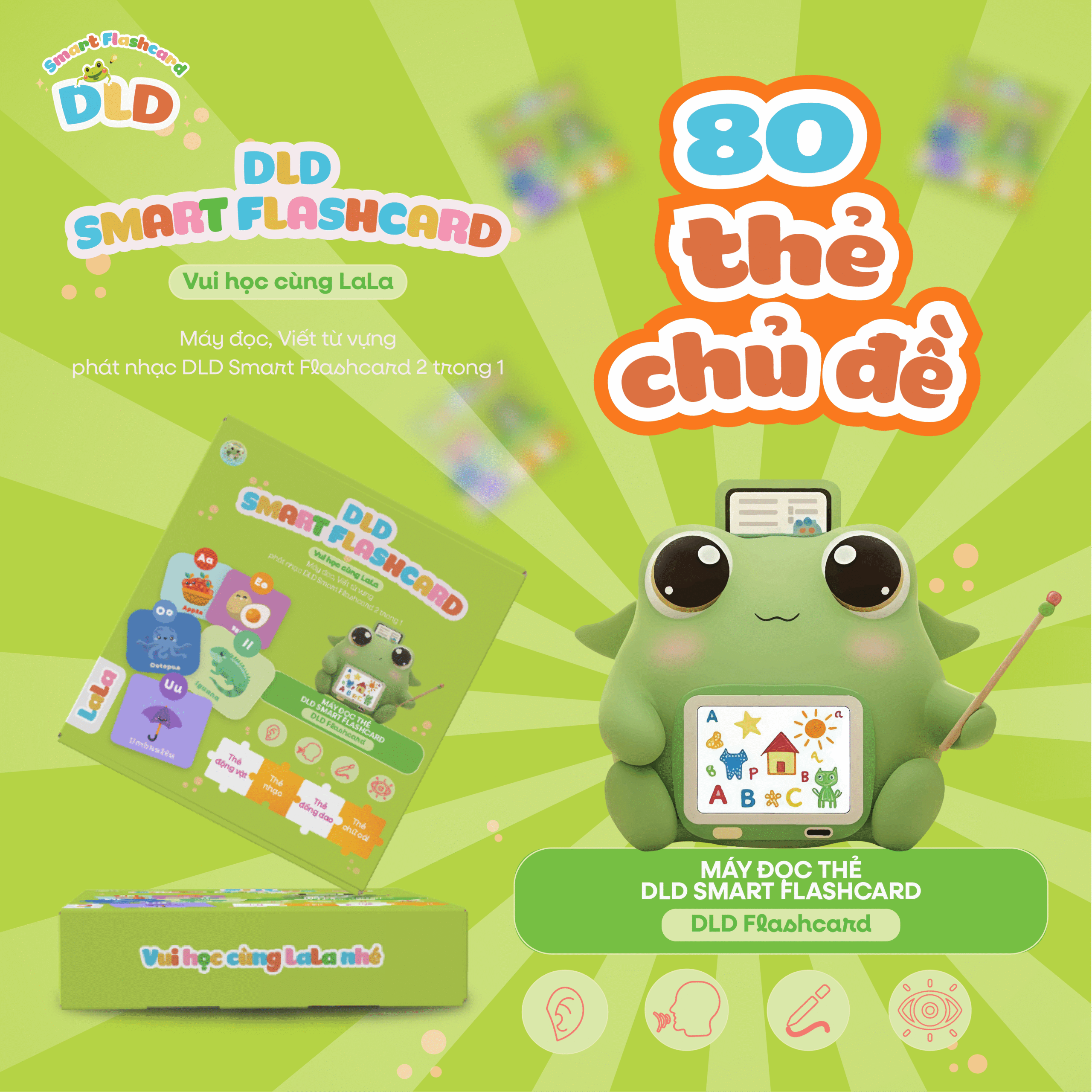 Bộ 80 thẻ chủ đề LaLa